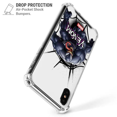 Marvel Venom Reaching Forward iPhone X/XS Clear Case