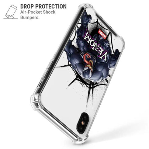 Marvel Venom Reaching Forward iPhone XS Max Clear Case