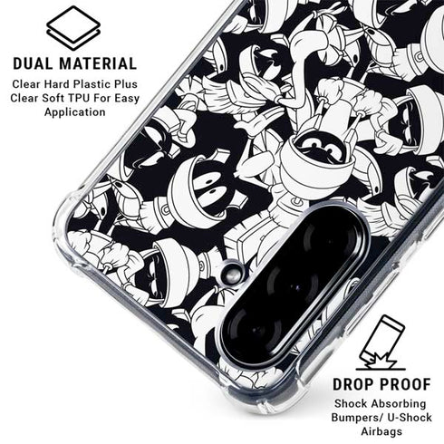 Looney Tunes Marvin Super Sized Pattern Galaxy A36 5G Clear Case