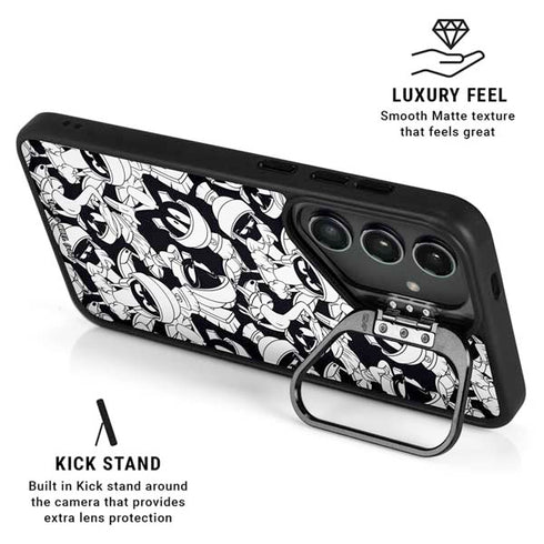 Looney Tunes Marvin Super Sized Pattern Galaxy S25 Kickstand Case