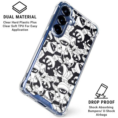 Looney Tunes Marvin Super Sized Pattern Galaxy S25 Clear Case