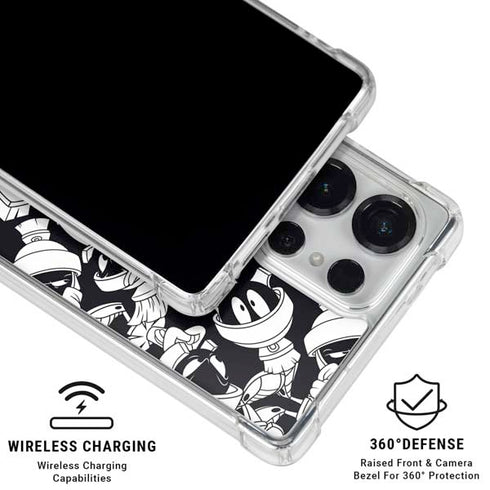 Looney Tunes Marvin Super Sized Pattern Galaxy S25 Ultra Clear Case