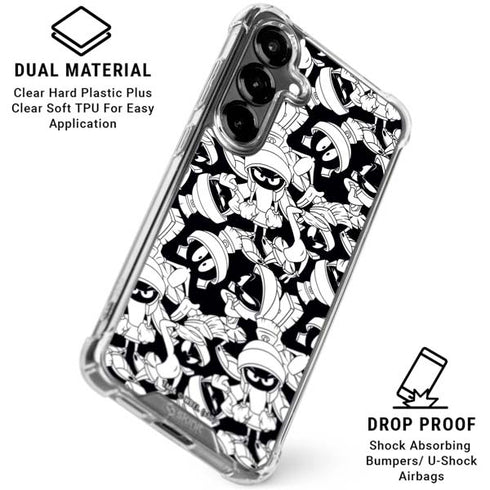 Looney Tunes Marvin Super Sized Pattern Galaxy S26 Clear Case