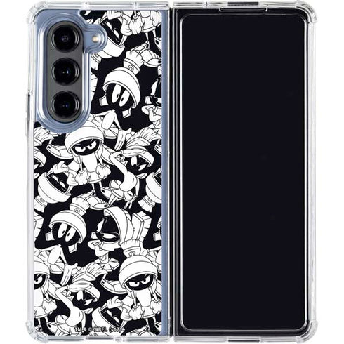 Looney Tunes Marvin Super Sized Pattern Galaxy Z Fold5 5G Clear Case