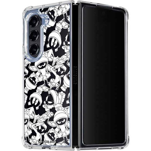 Looney Tunes Marvin Super Sized Pattern Galaxy Z Fold5 5G Clear Case