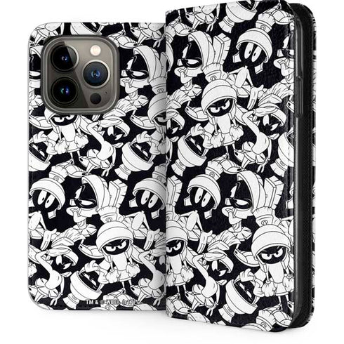 Looney Tunes Marvin Super Sized Pattern iPhone 13 Pro Folio Case