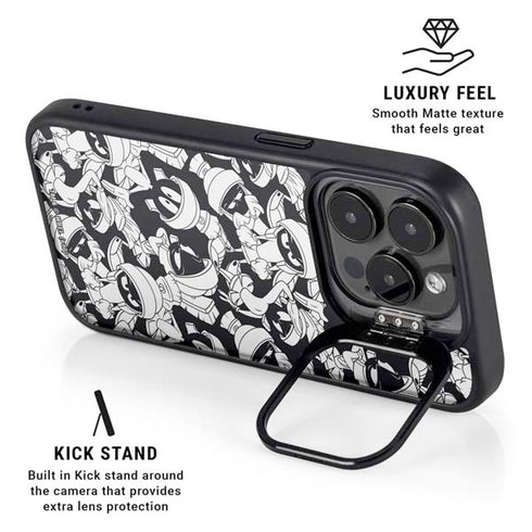 Looney Tunes Marvin Super Sized Pattern iPhone 14 Pro Max Kickstand Case