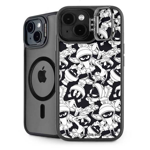 Looney Tunes Marvin Super Sized Pattern iPhone 15 Plus Kickstand Case