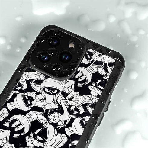 Looney Tunes Marvin Super Sized Pattern iPhone 15 Pro Waterproof Case