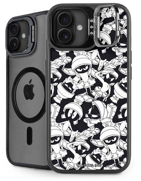 Looney Tunes Marvin Super Sized Pattern iPhone 16 Kickstand Case