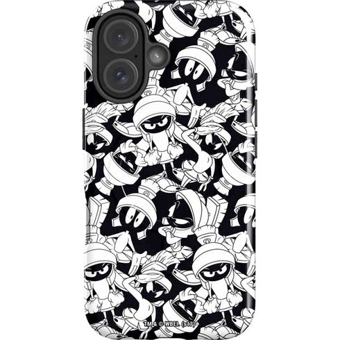 Looney Tunes Marvin Super Sized Pattern iPhone 16 Magsafe Impact Case