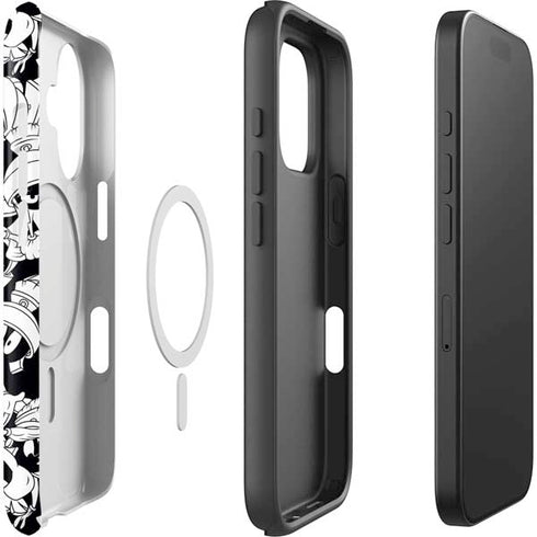 Looney Tunes Marvin Super Sized Pattern iPhone 16 Magsafe Impact Case