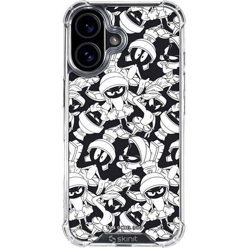 Looney Tunes Marvin Super Sized Pattern iPhone 16 Plus Clear Case