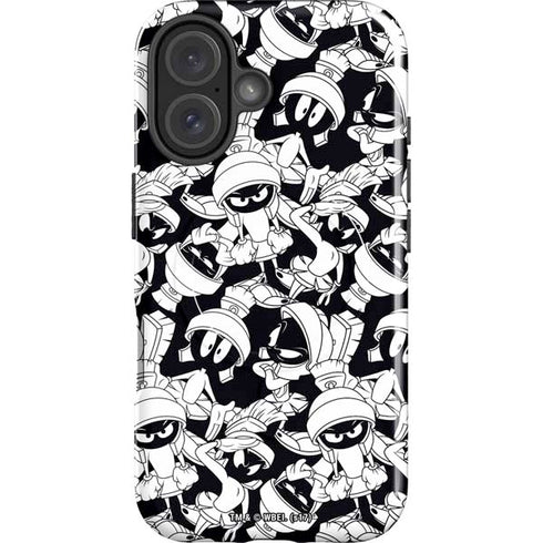 Looney Tunes Marvin Super Sized Pattern iPhone 16 Plus Magsafe Impact Case