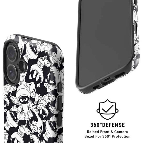 Looney Tunes Marvin Super Sized Pattern iPhone 16 Plus Magsafe Impact Case
