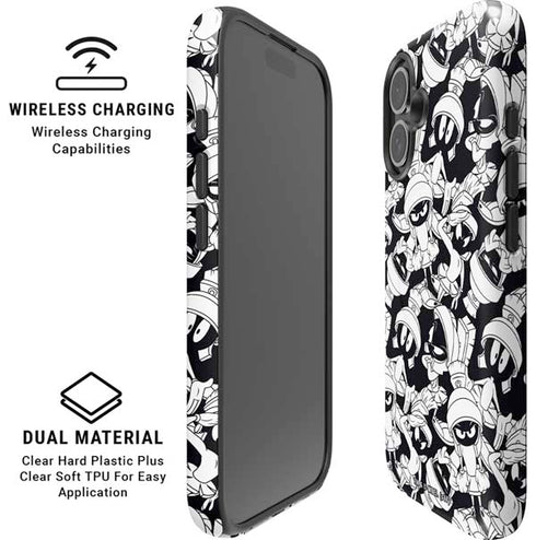 Looney Tunes Marvin Super Sized Pattern iPhone 16 Plus Magsafe Impact Case