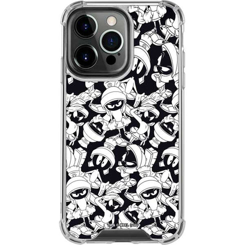 Looney Tunes Marvin Super Sized Pattern iPhone 16 Pro Clear Case