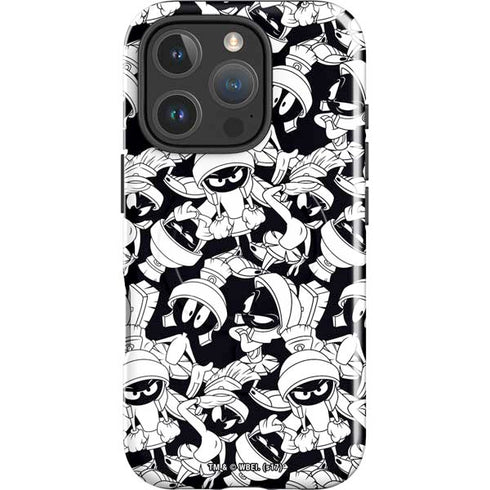 Looney Tunes Marvin Super Sized Pattern iPhone 16 Pro Magsafe Impact Case