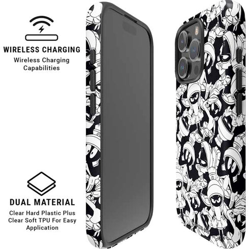 Looney Tunes Marvin Super Sized Pattern iPhone 16 Pro Magsafe Impact Case