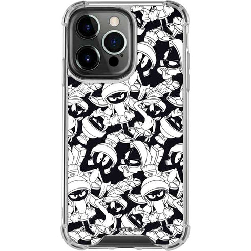 Looney Tunes Marvin Super Sized Pattern iPhone 16 Pro Max Clear Case