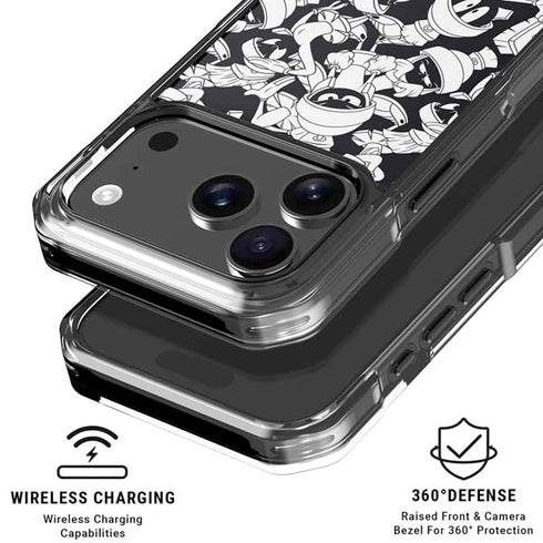 Looney Tunes Marvin Super Sized Pattern iPhone 18 Pro Clear Case