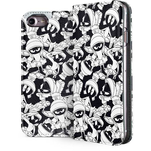 Looney Tunes Marvin Super Sized Pattern iPhone 7 Folio Case