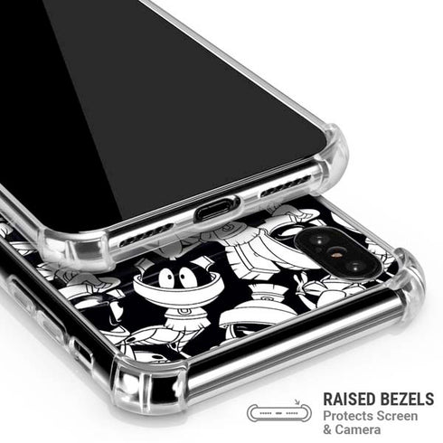 Looney Tunes Marvin Super Sized Pattern iPhone X/XS Clear Case