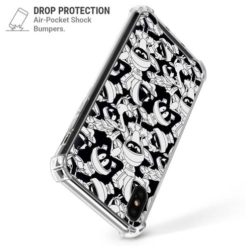Looney Tunes Marvin Super Sized Pattern iPhone X/XS Clear Case