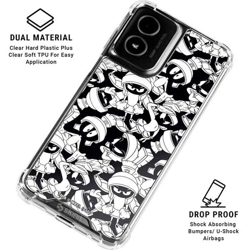Looney Tunes Marvin Super Sized Pattern Moto G Power 5G (2024) Clear Case