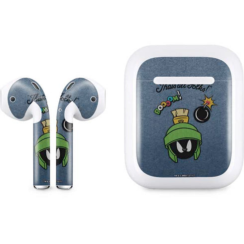 Looney Tunes Marvin Thats All Folks Apple AirPods Skin