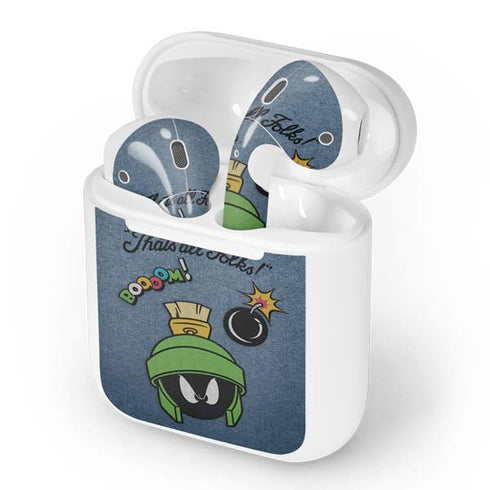 Looney Tunes Marvin Thats All Folks Apple AirPods Skin
