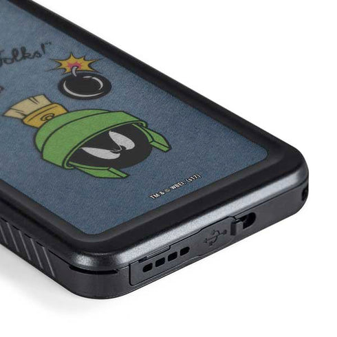 Looney Tunes Marvin Thats All Folks Galaxy S24 Plus Waterproof Case