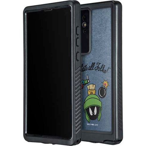 Looney Tunes Marvin Thats All Folks Galaxy S24 Ultra Waterproof Case