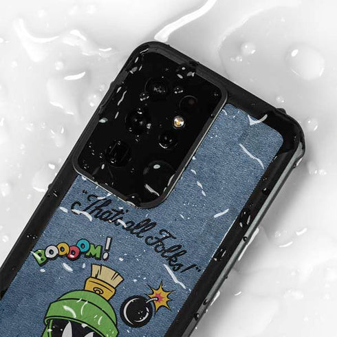 Looney Tunes Marvin Thats All Folks Galaxy S24 Ultra Waterproof Case