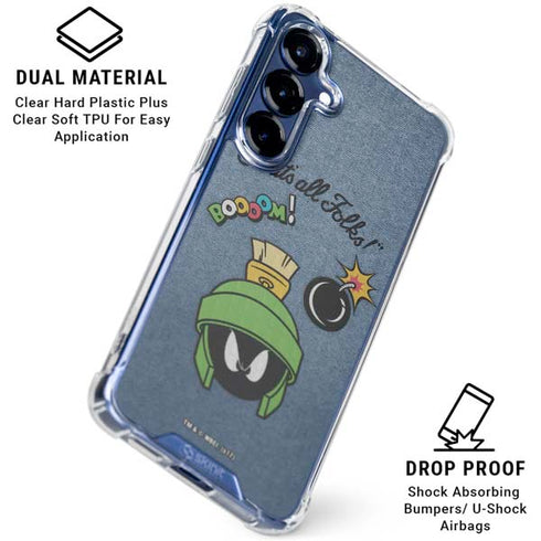 Looney Tunes Marvin Thats All Folks Galaxy S25 Clear Case