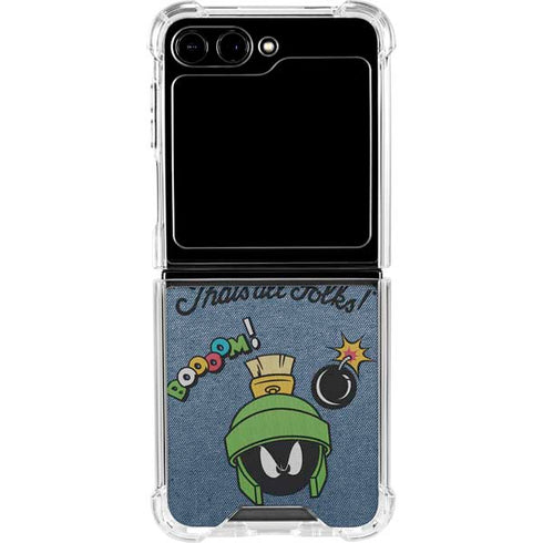 Looney Tunes Marvin Thats All Folks Galaxy Z Flip6 Clear Case