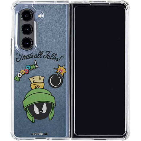 Looney Tunes Marvin Thats All Folks Galaxy Z Fold5 5G Clear Case
