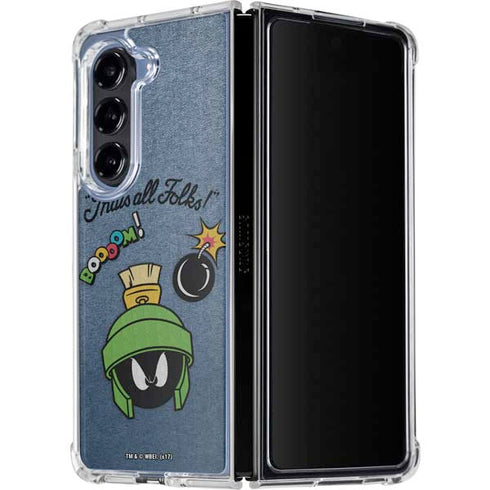 Looney Tunes Marvin Thats All Folks Galaxy Z Fold5 5G Clear Case
