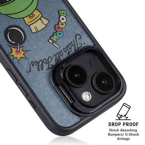 Looney Tunes Marvin Thats All Folks iPhone 14 Kickstand Case