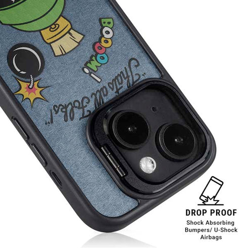 Looney Tunes Marvin Thats All Folks iPhone 14 Plus Kickstand Case