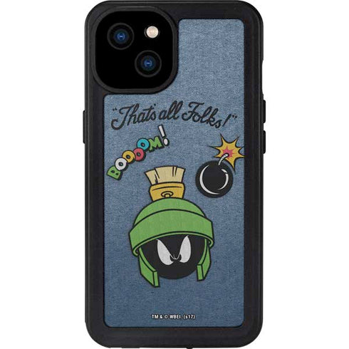 Looney Tunes Marvin Thats All Folks iPhone 15 Plus Waterproof Case