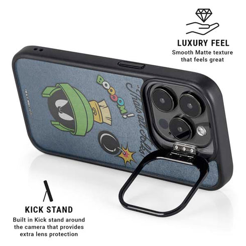 Looney Tunes Marvin Thats All Folks iPhone 15 Pro Max Kickstand Case