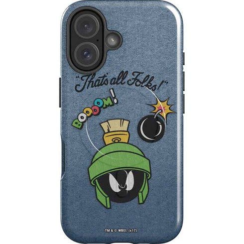 Looney Tunes Marvin Thats All Folks iPhone 16 Magsafe Impact Case