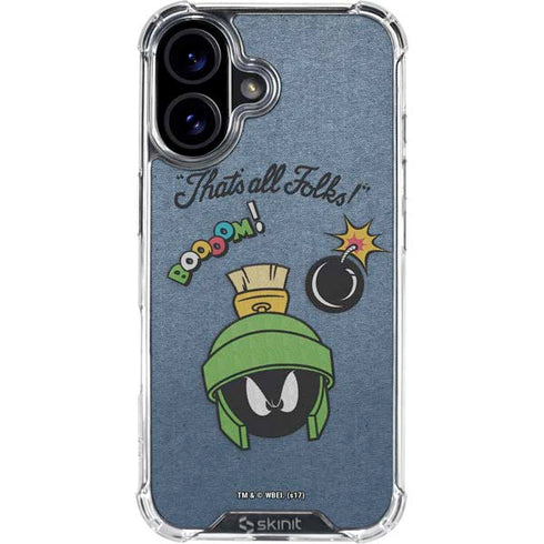 Looney Tunes Marvin Thats All Folks iPhone 16 Plus Clear Case