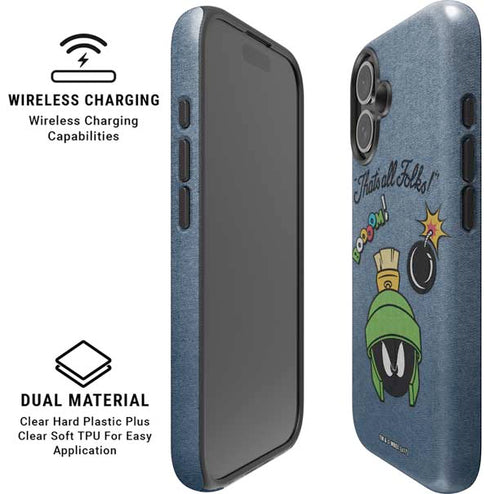 Looney Tunes Marvin Thats All Folks iPhone 16 Plus Magsafe Impact Case