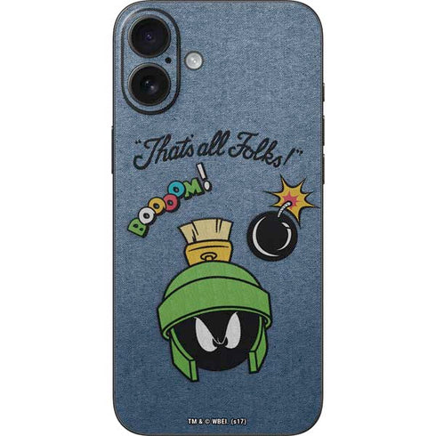 Looney Tunes Marvin Thats All Folks iPhone 16 Plus Skin