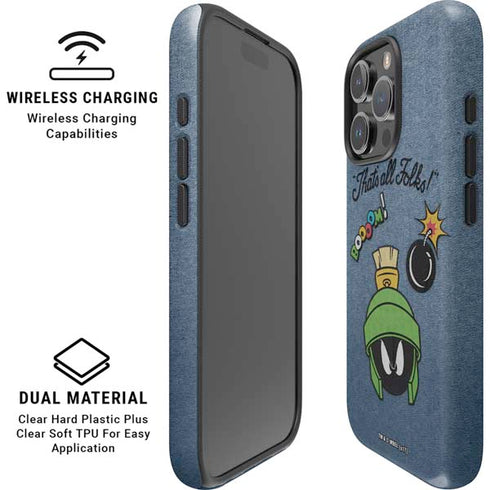Looney Tunes Marvin Thats All Folks iPhone 16 Pro Magsafe Impact Case