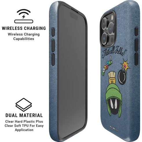 Looney Tunes Marvin Thats All Folks iPhone 16 Pro Max Magsafe Impact Case