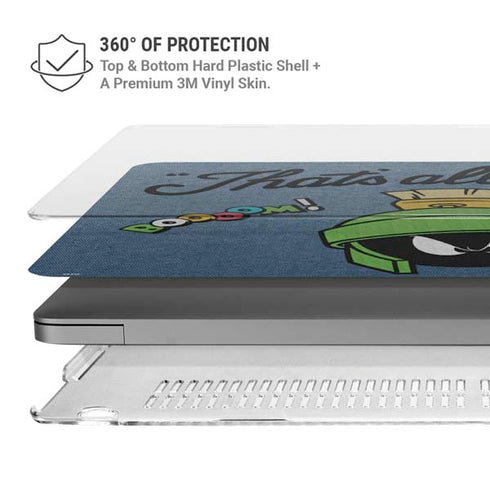 Looney Tunes Marvin Thats All Folks MacBook Pro 14in (2021-24) Case plus Skin