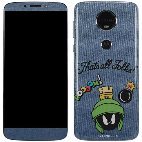 Looney Tunes Marvin Thats All Folks Moto E5 Plus Skin